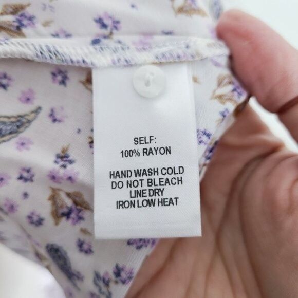 LULUS Dress Womens Small White Floral Wandering Whimsy Button-Up Mini Dress NWT - Picture 10 of 11